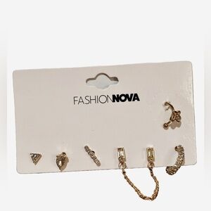 2/$15 - Fashion Nova Mixed Earring Set - Gold Tone - Never worn